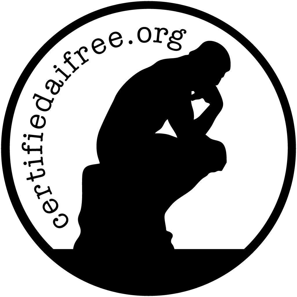 Certified AI Free Stamp